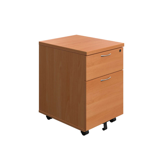 Mobile Pedestal 2 Drawer (FSC) | Beech