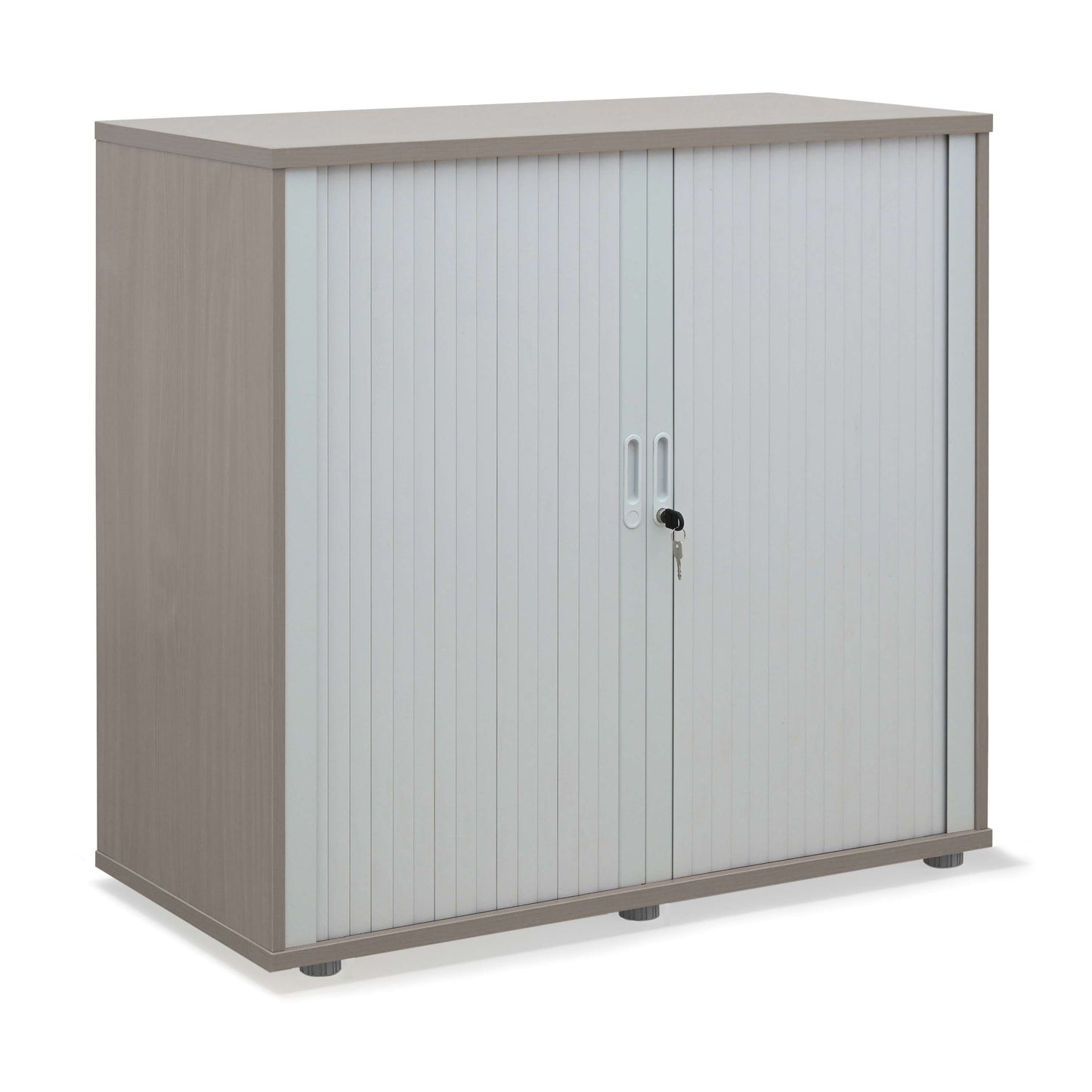 Wooden Side Opening Tambour (FSC) | 1020mm High | Grey Oak
