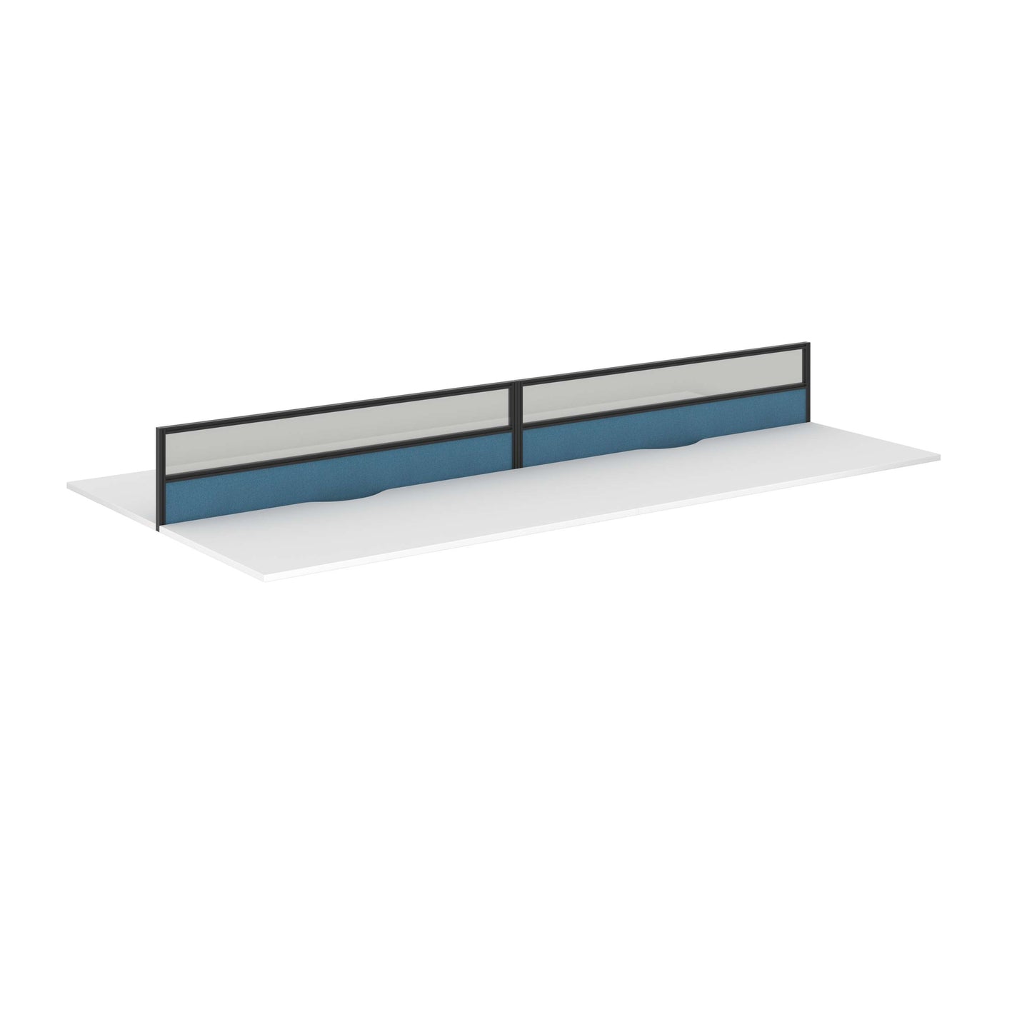 Toolrail Type 3 Half Glazed Screen | 1600mm | Black Frame | Unlimited Band 2