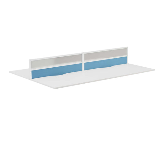 Toolrail Type 3 Half Glazed Screen | 1200mm | White Frame | Unlimited Band 1