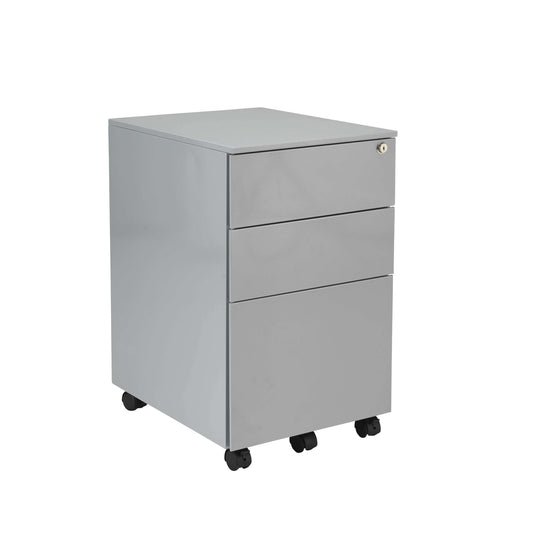 Under Desk Steel Pedestal 3 Drawers | Silver