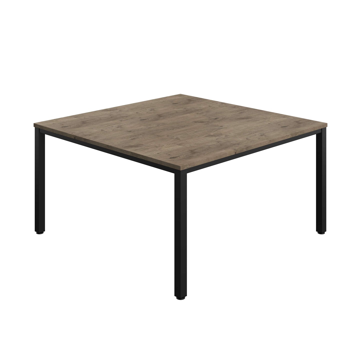 Fraction Infinity Square Meeting Table (FSC) | 1400 X 1400 | Grey Nebraska Oak/Black