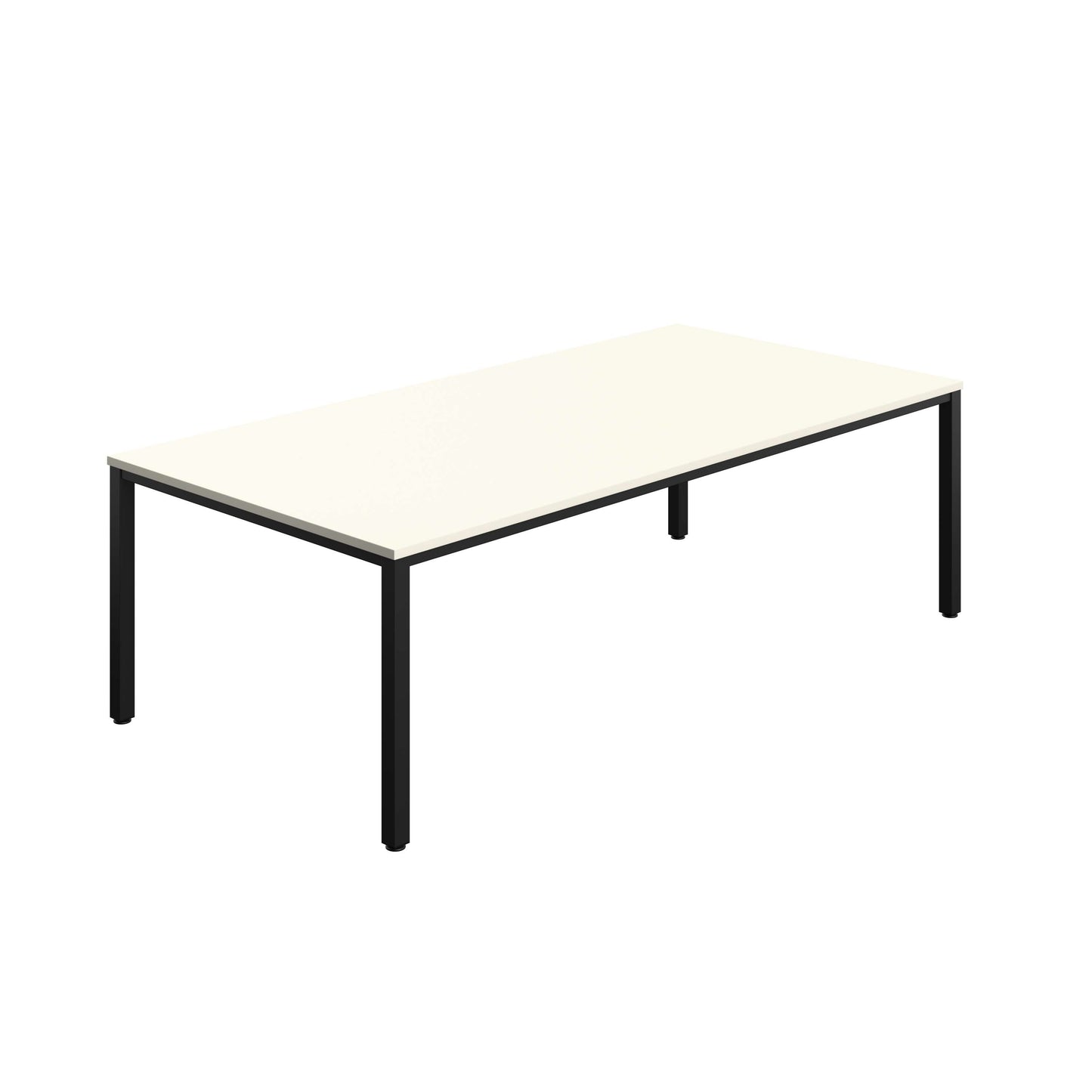 Fraction Infinity Rectangular Meeting Table (FSC) | 2400 X 1200 | White/Black