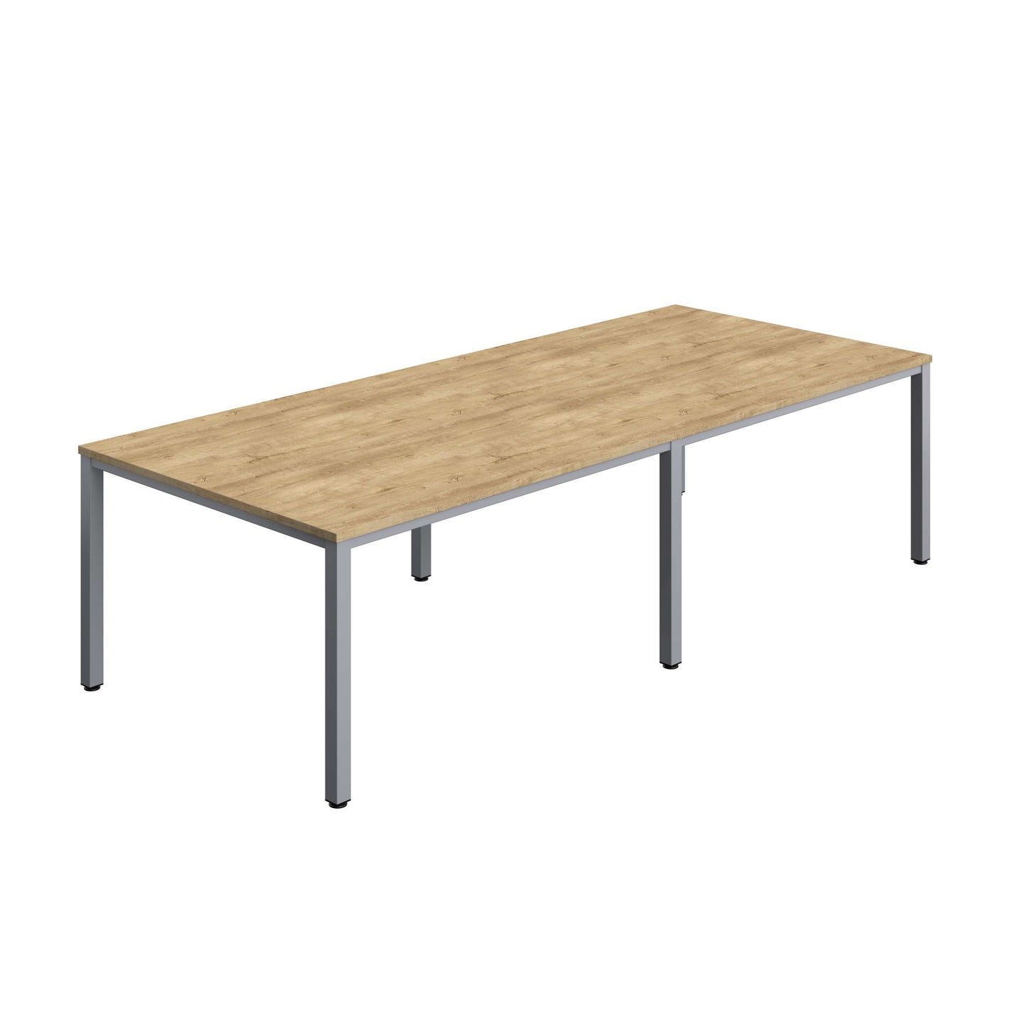 Fraction Infinity Rectangular Meeting Table (FSC) | 2800 X 1200 | Natural Nebraska Oak/Silver