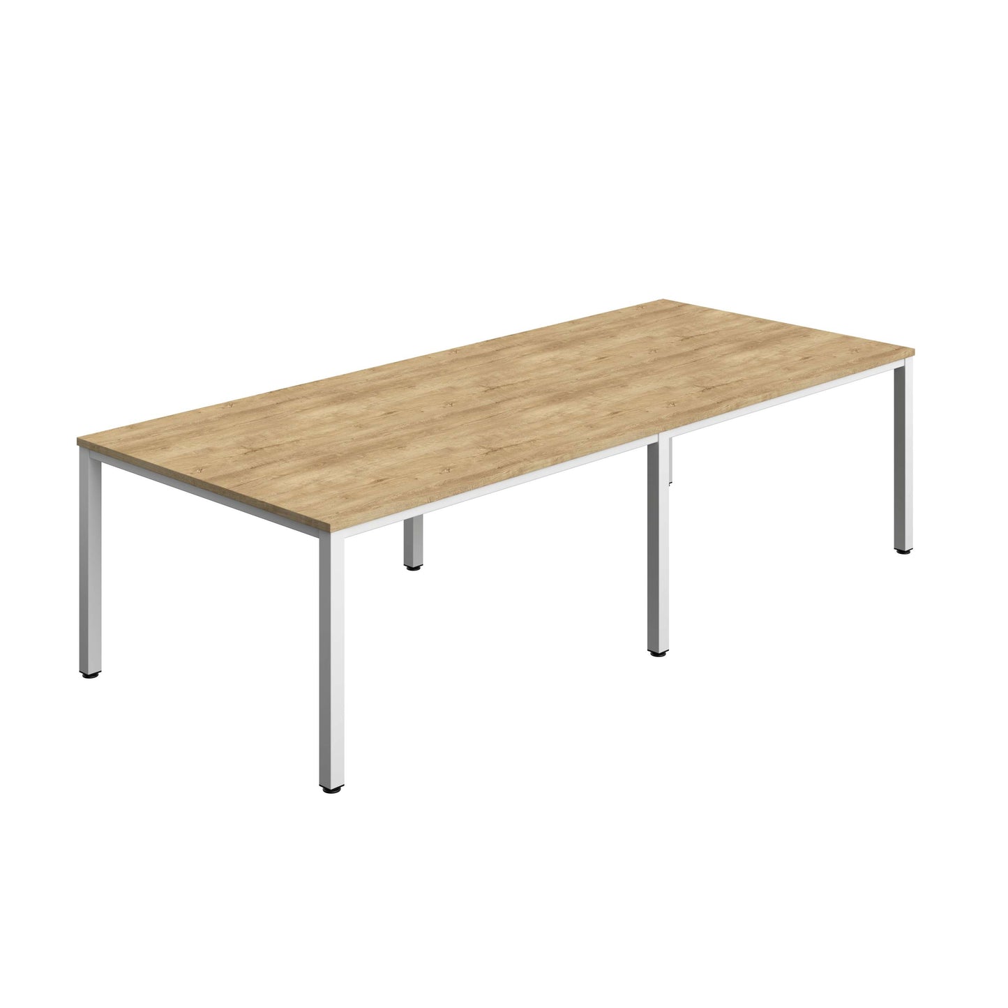 Fraction Infinity Rectangular Meeting Table (FSC) | 2800 X 1200 | Natural Nebraska Oak/White