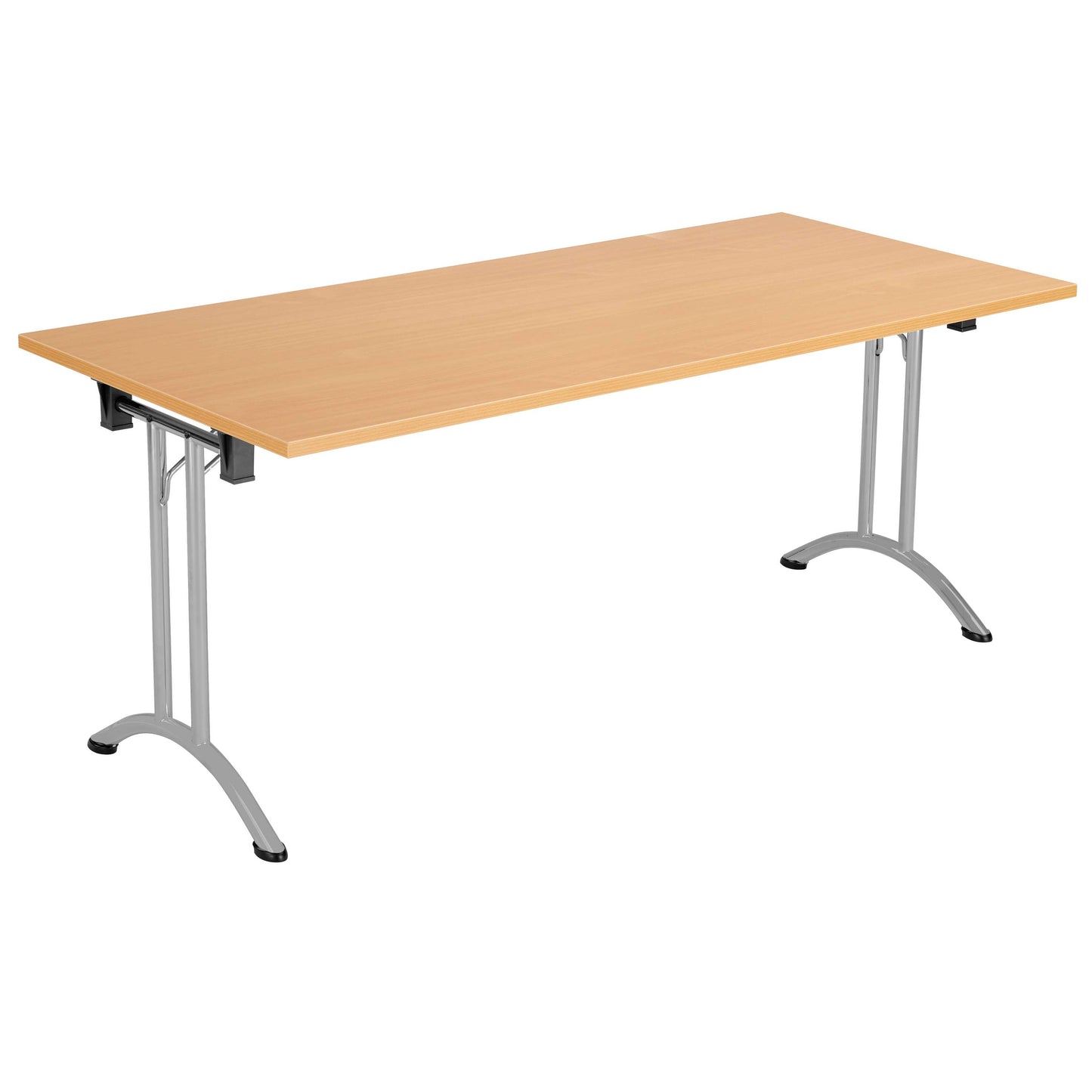One Union Rectangular Folding Table (FSC) | 1600 X 800 | Beech/Silver