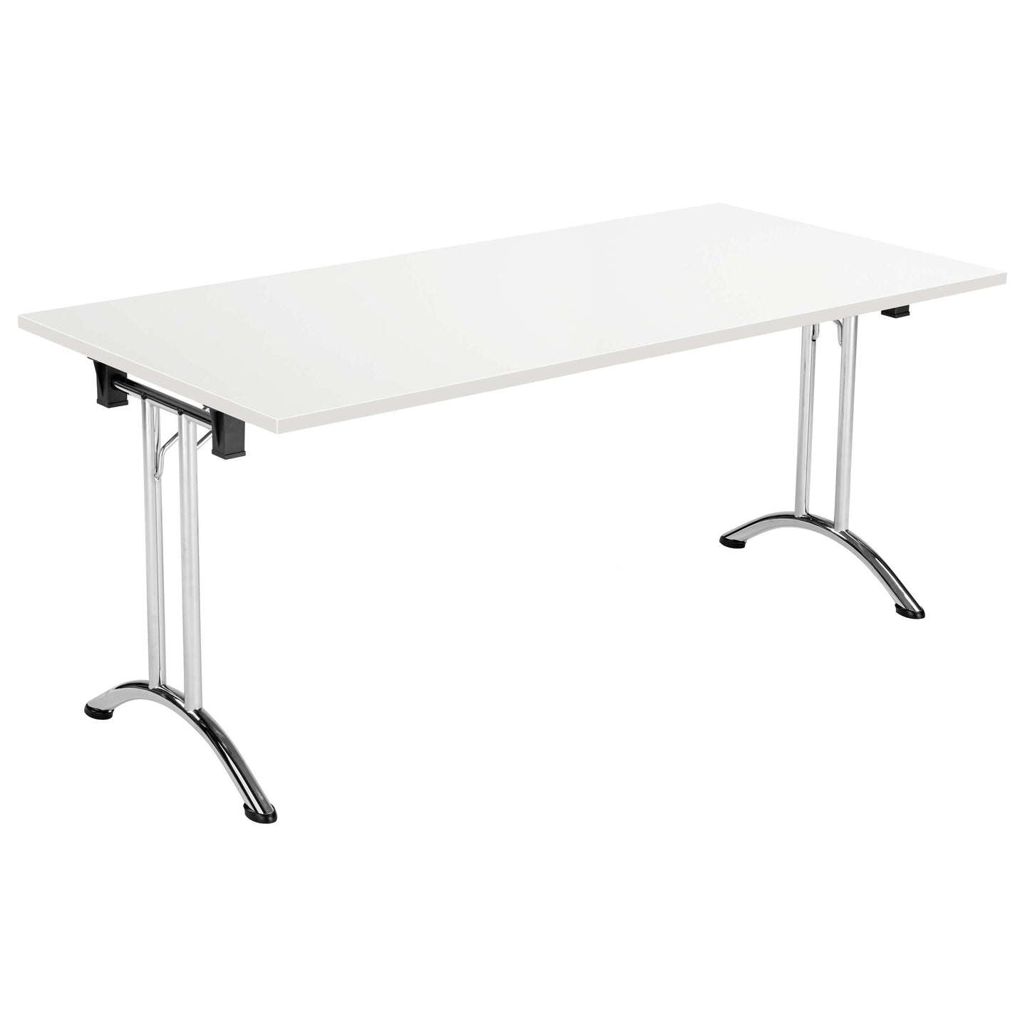 One Union Rectangular Folding Table (FSC) | 1600 X 800 | White/Chrome
