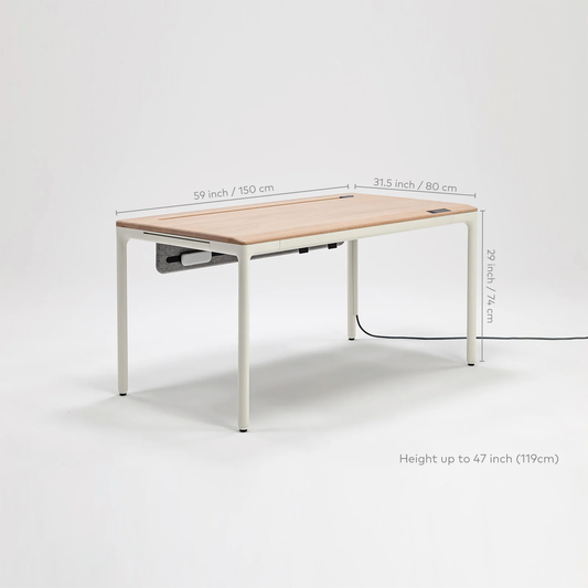 Tenon Premium ALXR Smart Adjustable Desk with Flow Kit- Modular sit-stand desk with a built-in touchscreen