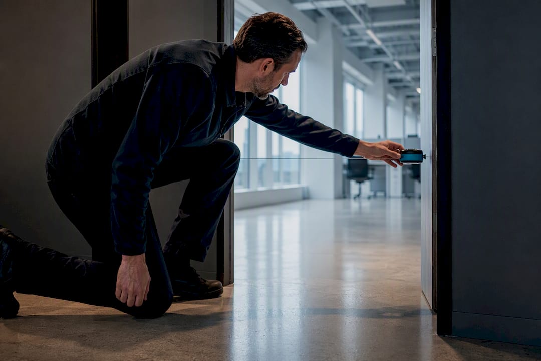 Project manager surveying an office delivery route