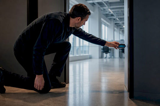 Project manager surveying an office delivery route