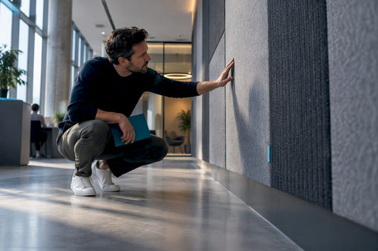 Acoustic panels in a modern open-plan office
