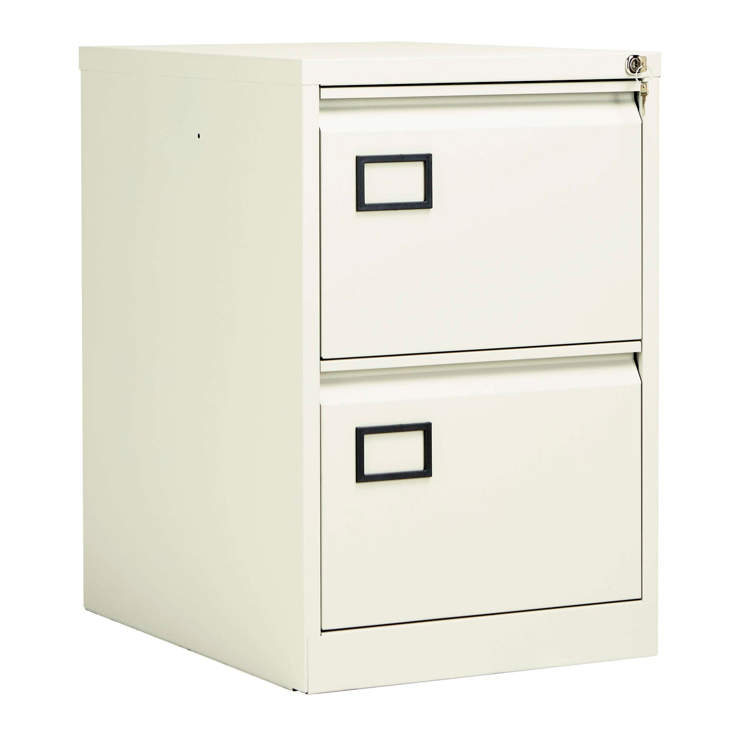 Bisley 2 Drawer Contract Steel Filing Cabinet | Chalk White
