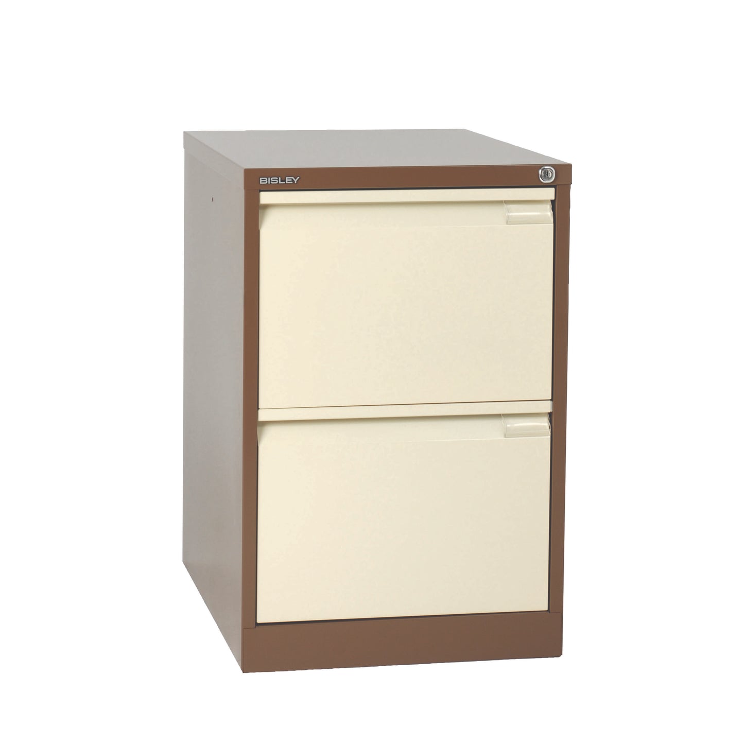 Bisley 2 Drawer Classic Steel Filing Cabinet | Coffee/Cream