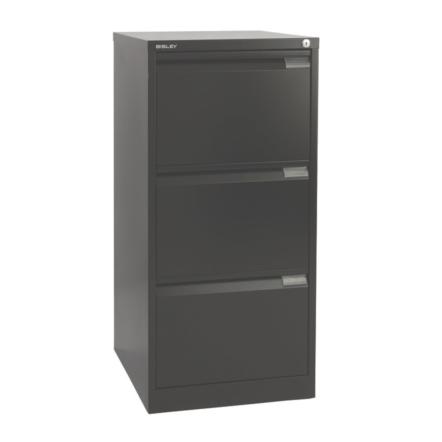 Bisley 3 Drawer Classic Steel Filing Cabinet | Black