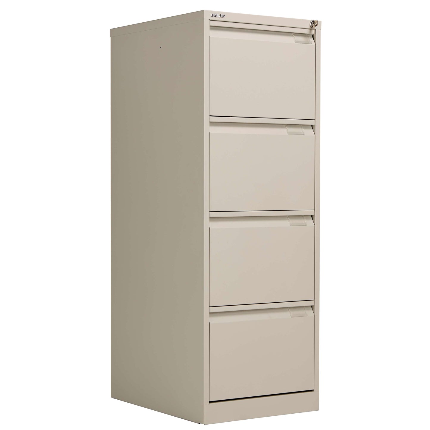 Bisley 4 Drawer Classic Steel Filing Cabinet | Goose Grey