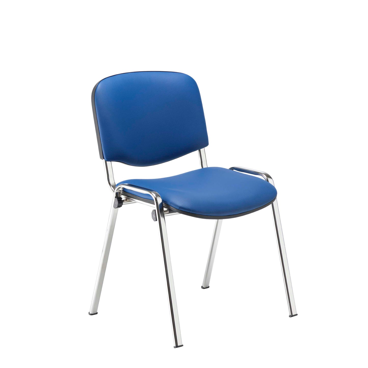 Club Chair with Chrome | Blue PU/Chrome
