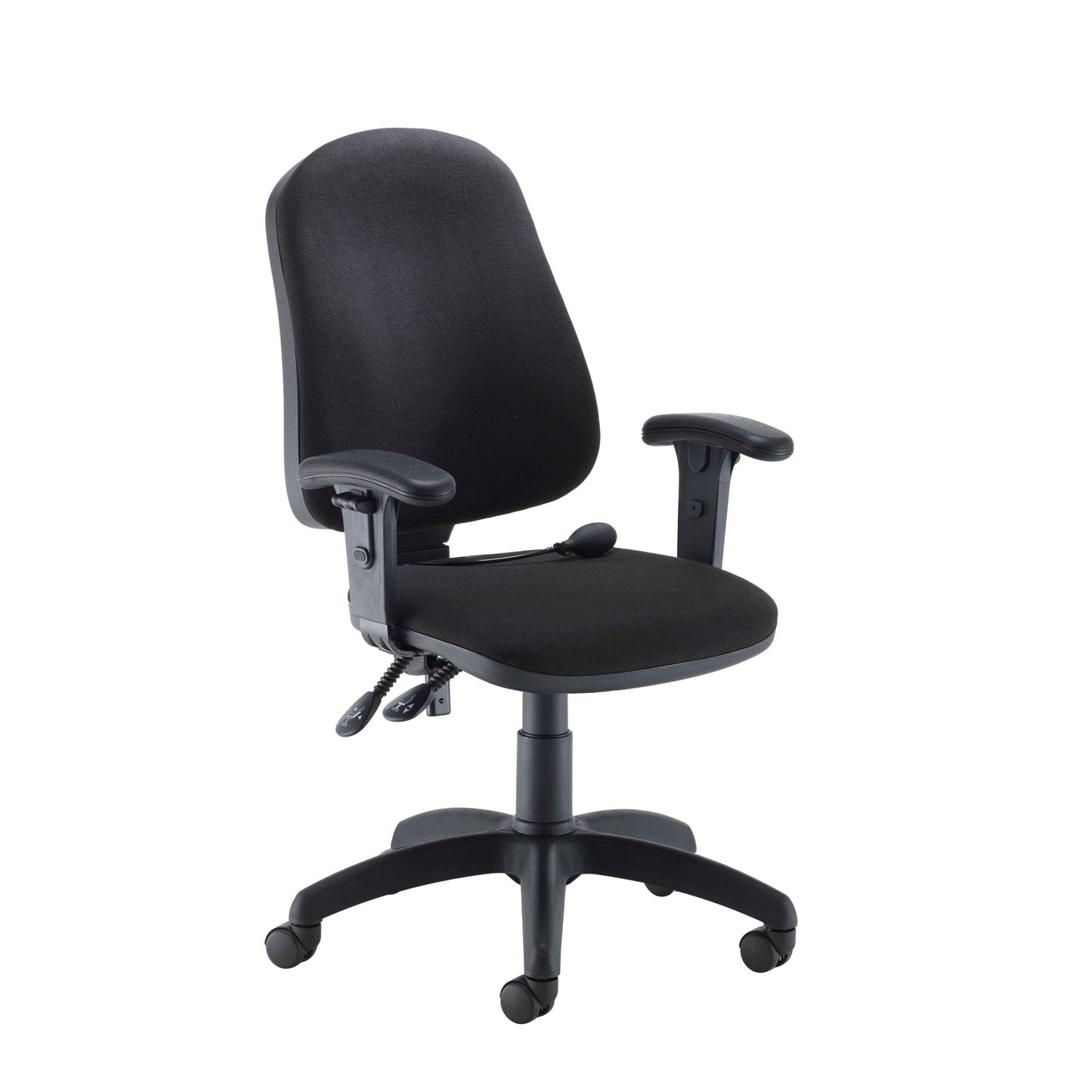 Calypso Ergo 2 Lever Office Chair with Lumbar Pump | Adjustable Arms | Black