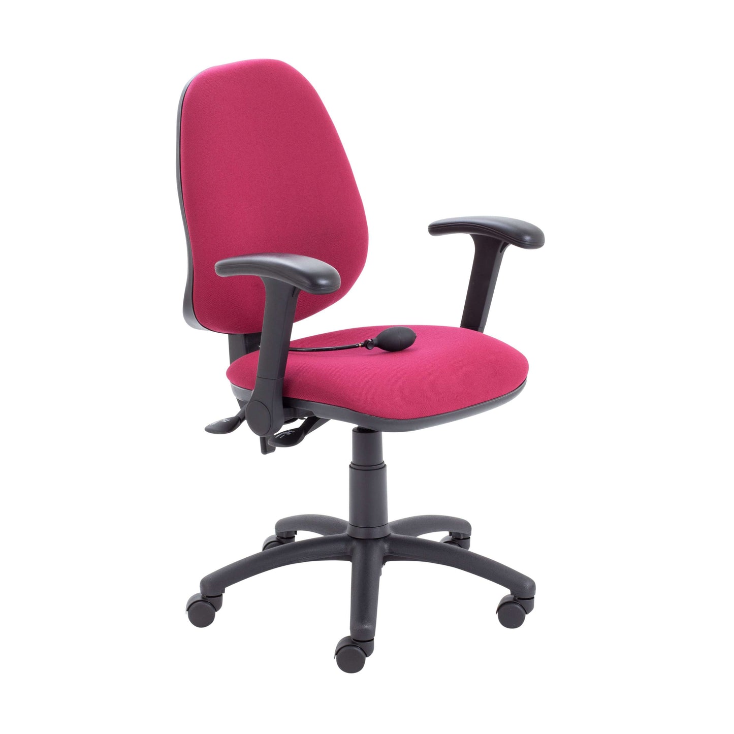 Calypso Ergo 2 Lever Office Chair with Lumbar Pump | Folding Arms | Claret