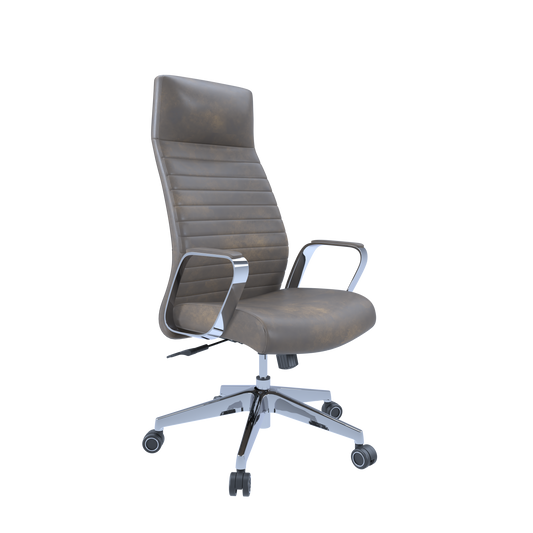 Dawn High Back Leather Executive Chair | Brown PU