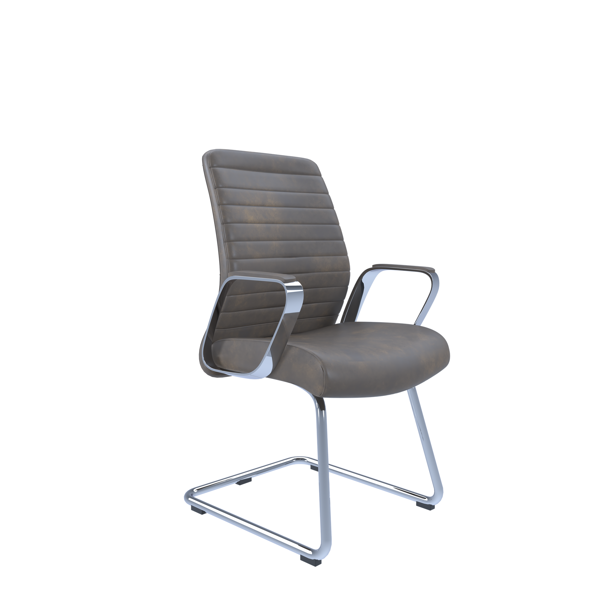 Dawn Visitor Leather Executive Chair | Brown PU