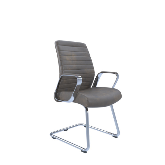 Dawn Visitor Leather Executive Chair | Brown PU