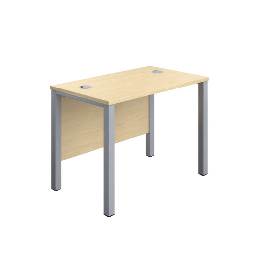 Goal Post Rectangular Desk (FSC) | 1000X600 | Maple/Silver