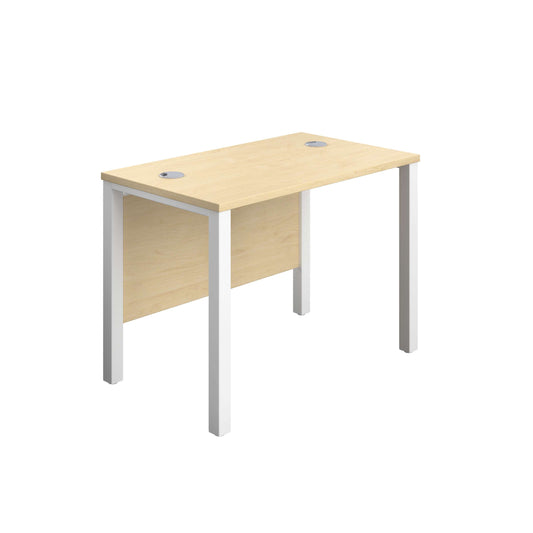 Goal Post Rectangular Desk (FSC) | 1000X600 | Maple/White