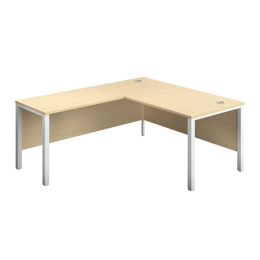 Goal Post Left Hand Return Desk (FSC) | 1600X800 | Maple/White