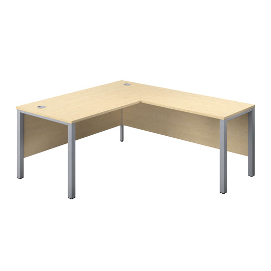 Goal Post Right Hand Return Desk (FSC) | 1600X800 | Maple/Silver