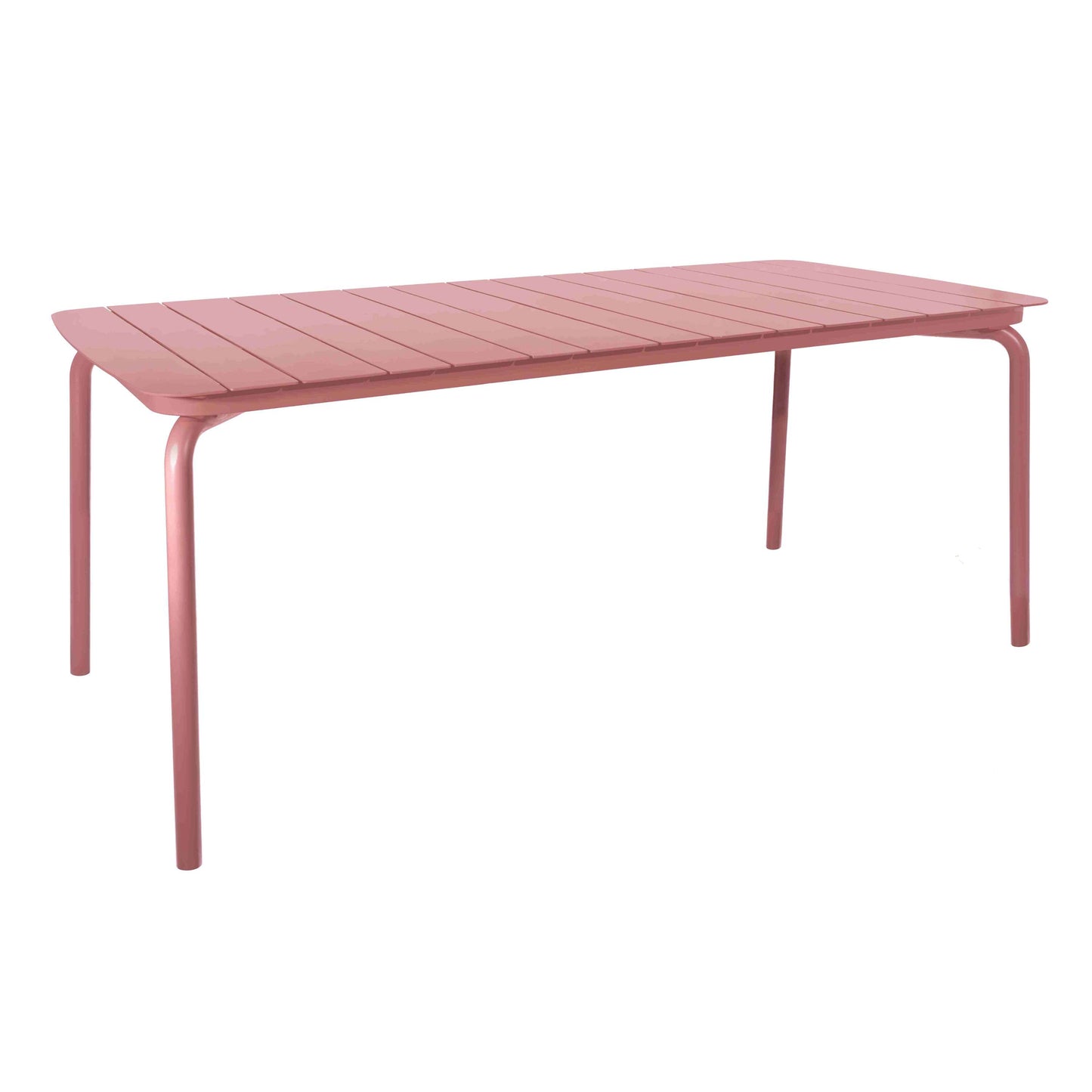 Breeze Aluminium Slatted Table | Rectangular | Brick Dust