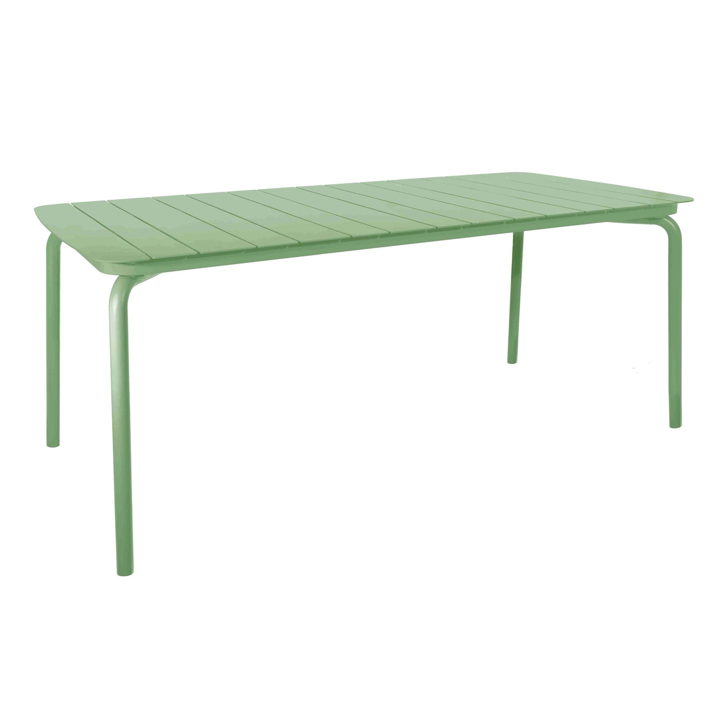 Breeze Aluminium Slatted Table | Rectangular | Fair Green