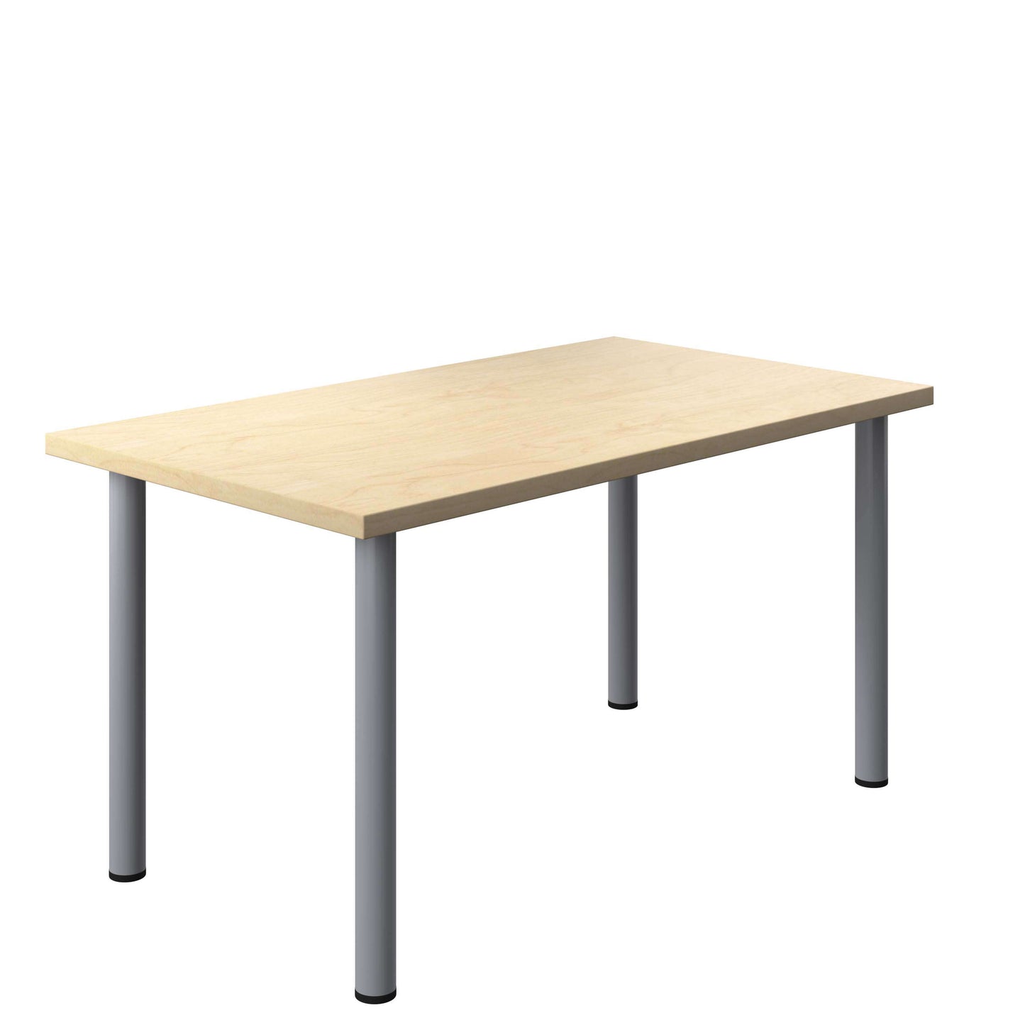 One Fraction Plus Rectangular Meeting Table (FSC) | 1400X800 | Maple/Silver