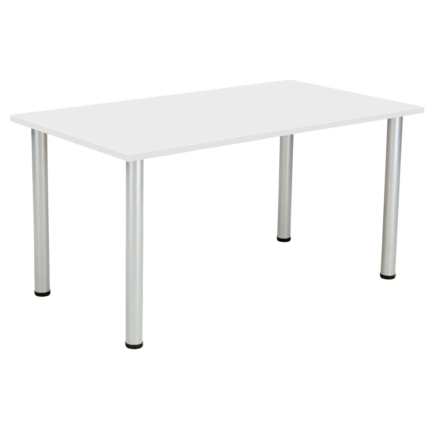 One Fraction Plus Rectangular Meeting Table (FSC) | 1400X800 | White/Silver