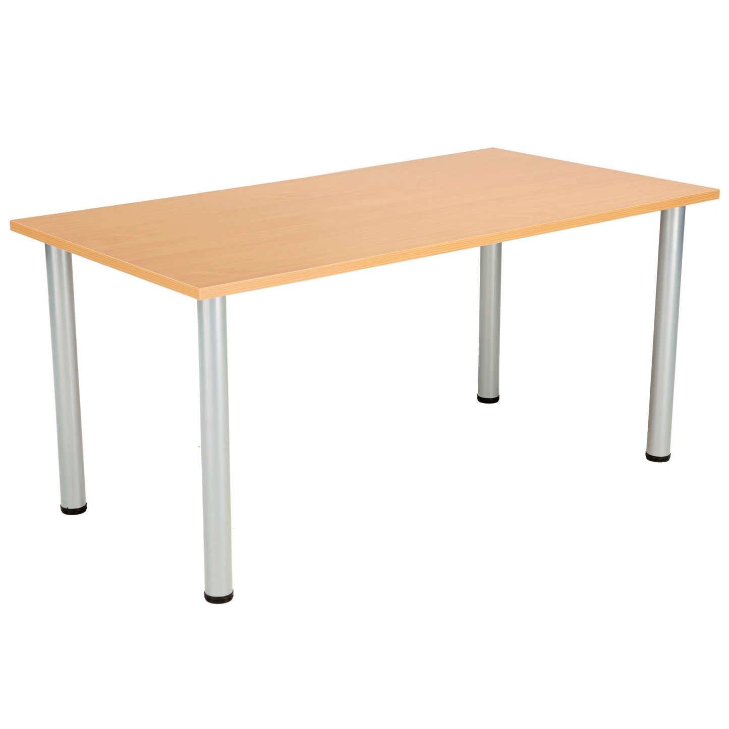 One Fraction Plus Rectangular Meeting Table (FSC) | 1600X800 | Beech/Silver