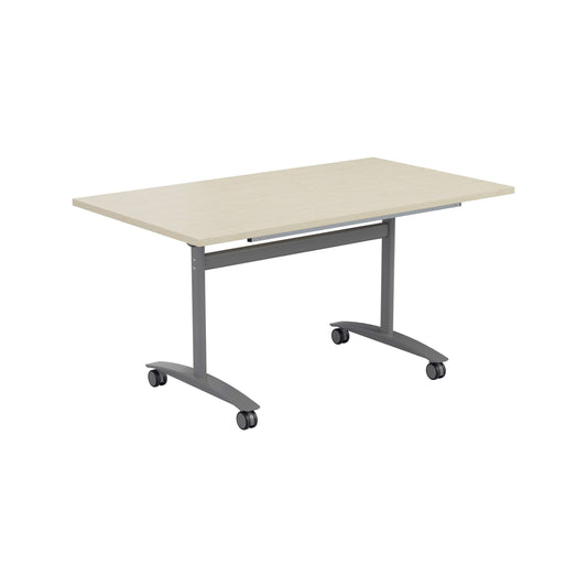 One Rectangular Tilting Table (FSC) | 1200 X 800 | Maple/Silver