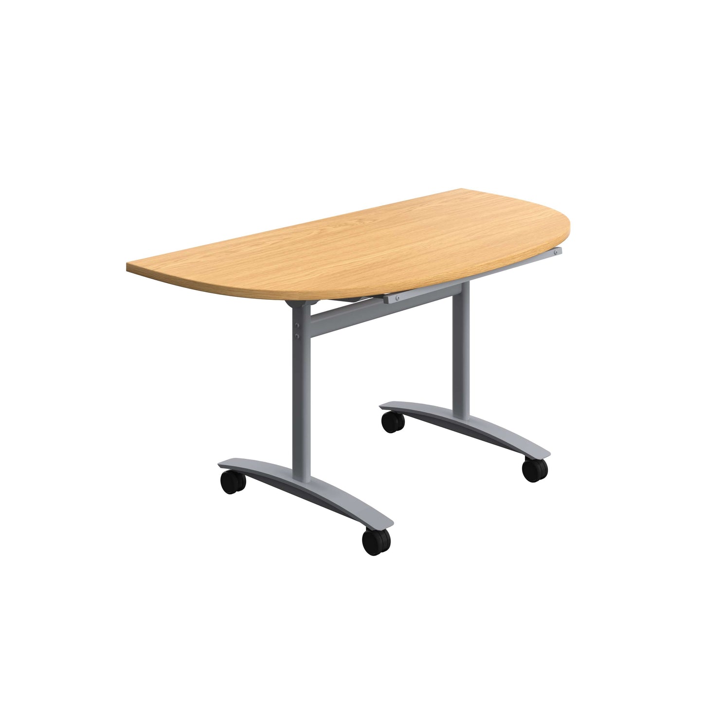 One D-End Tilting Table (FSC) | 1400 X 700 | Nova Oak/Silver