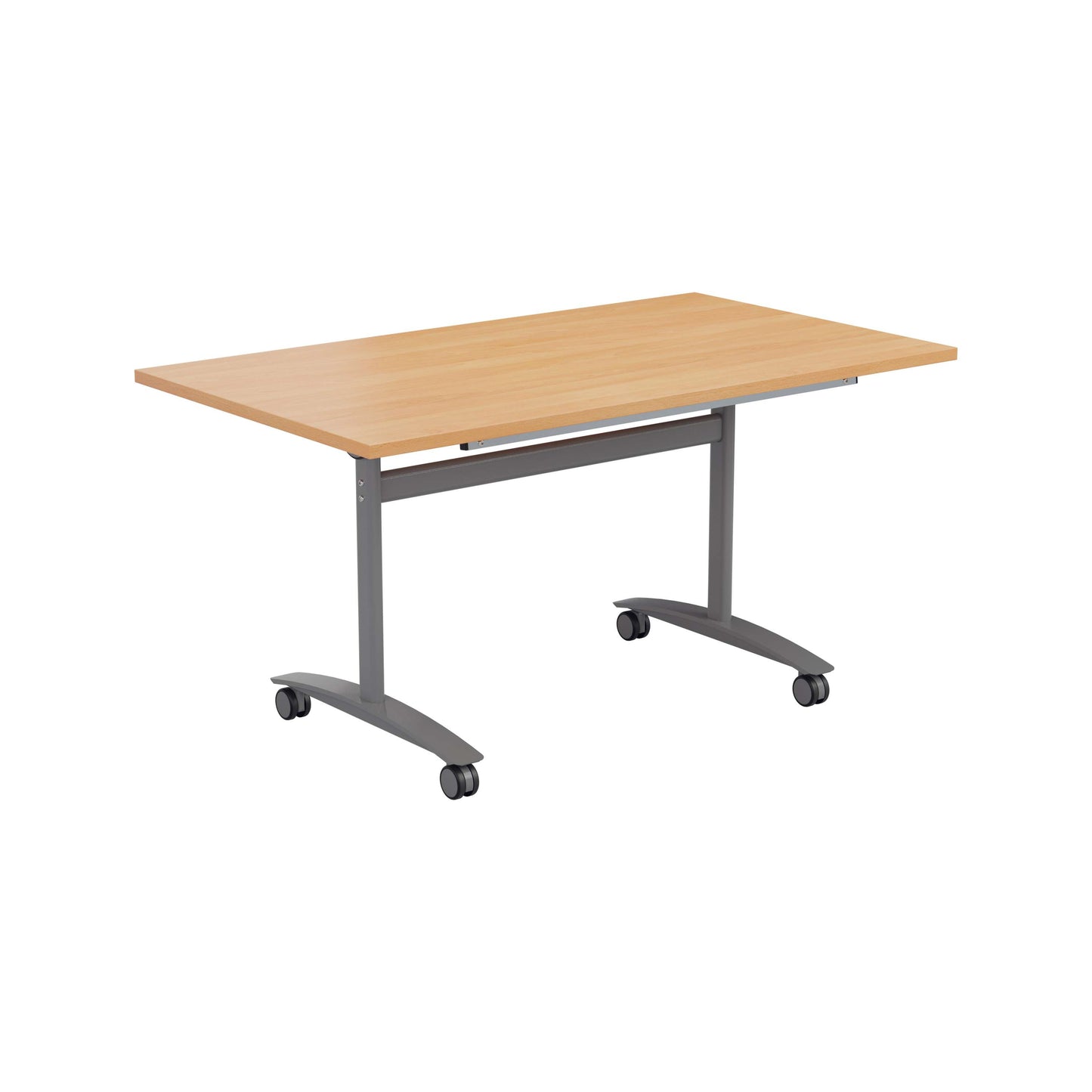One Rectangular Tilting Table (FSC) | 1600 X 800 | Beech/Silver