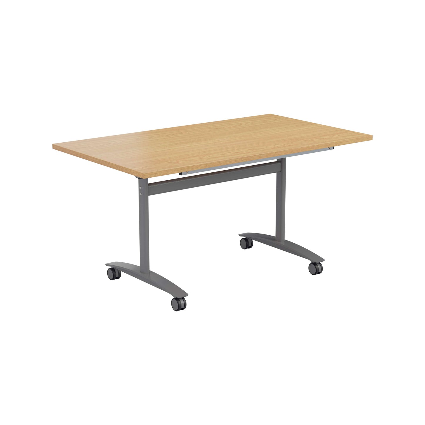 One Rectangular Tilting Table (FSC) | 1600 X 800 | Nova Oak/Silver