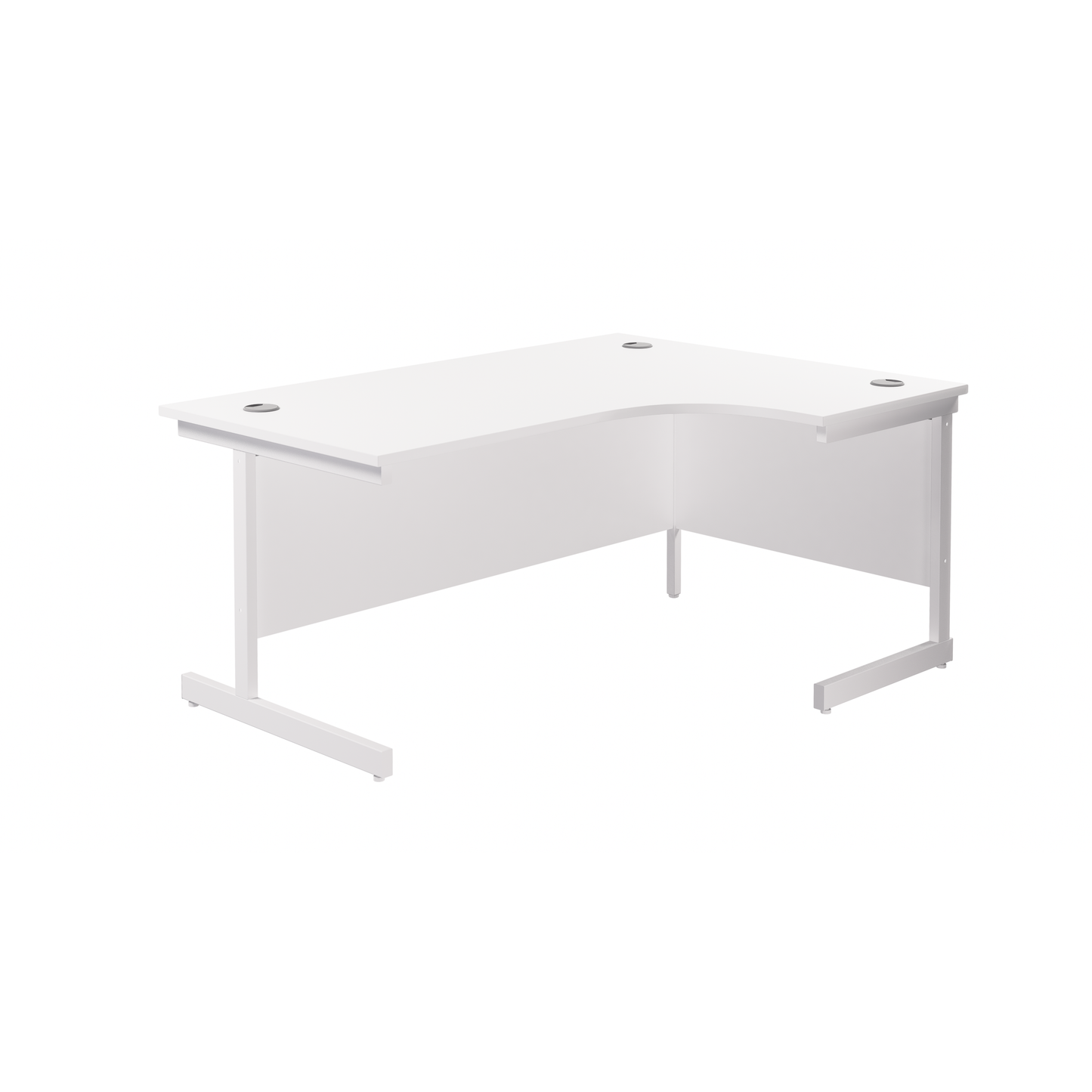 Single Upright Right Hand Radial Desk (FSC) | 1800 X 1200 | White/White
