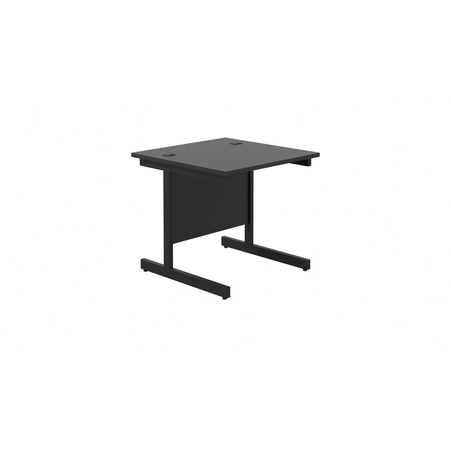 Single Upright Rectangular Desk: 800mm Deep (FSC) | 800 X 800 | Black/Black