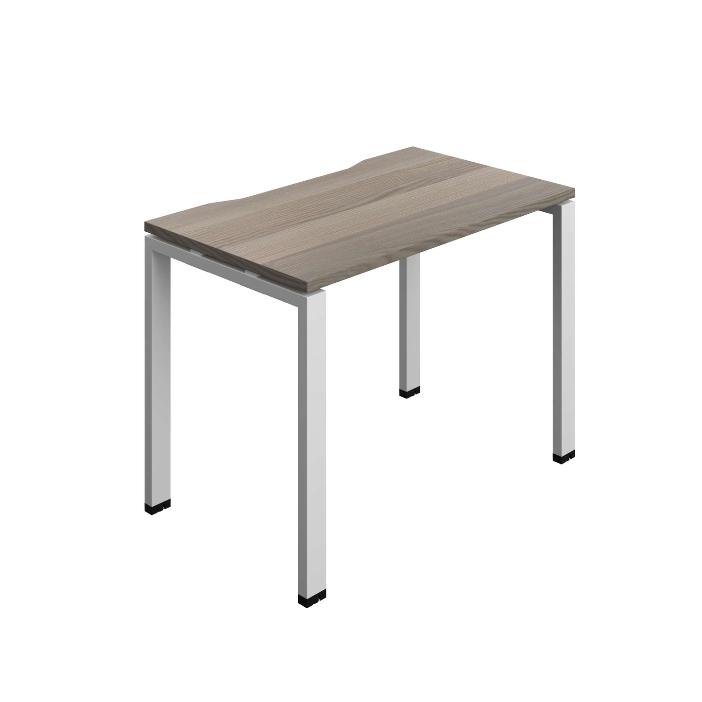 Synergy Bench with Cut Out: 1 Person (FSC) : Goal Post Leg : 1000 | 600 | Grey Oak/Silver