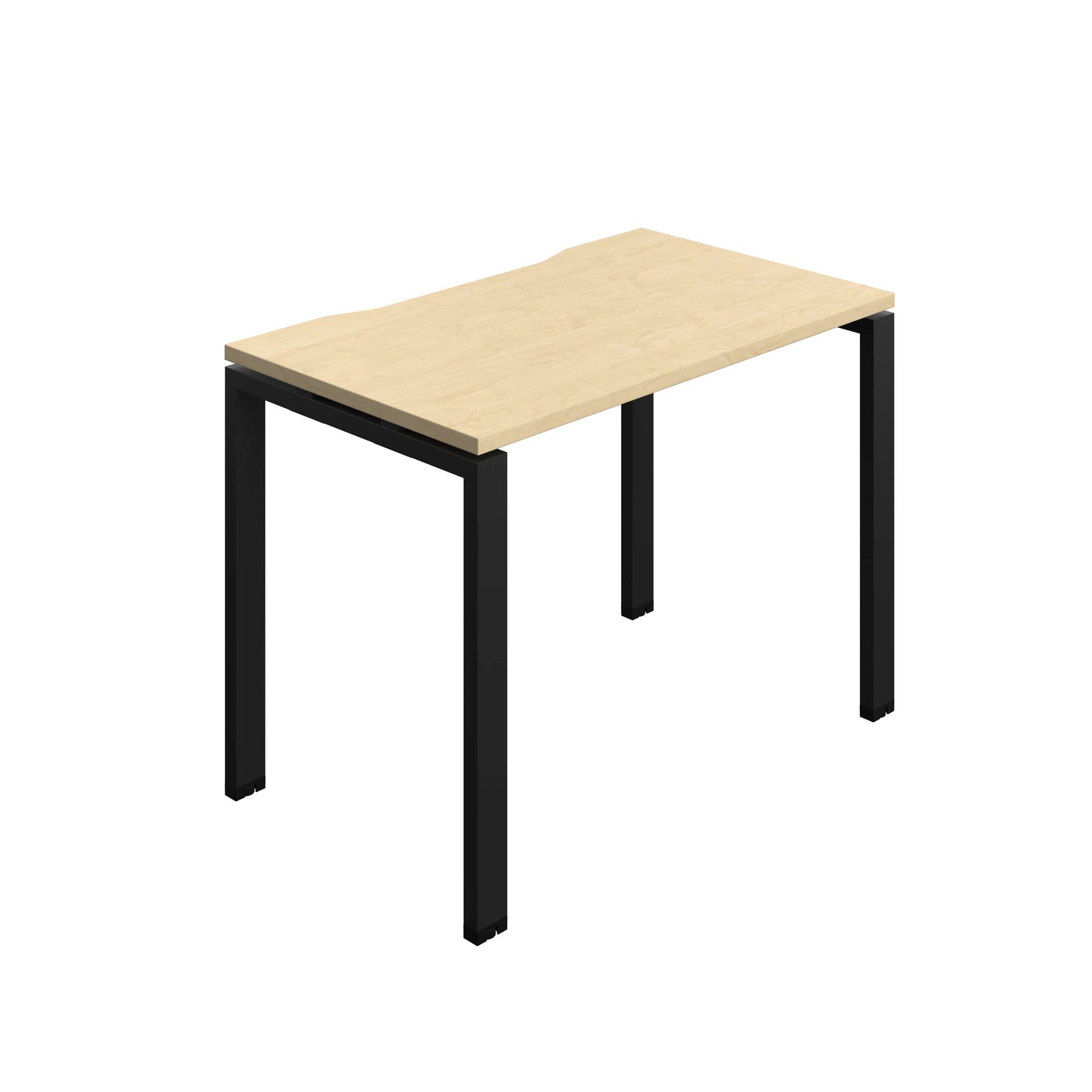 Synergy Bench with Cut Out: 1 Person (FSC) : Goal Post Leg : 1000 | 600 | Maple/Black