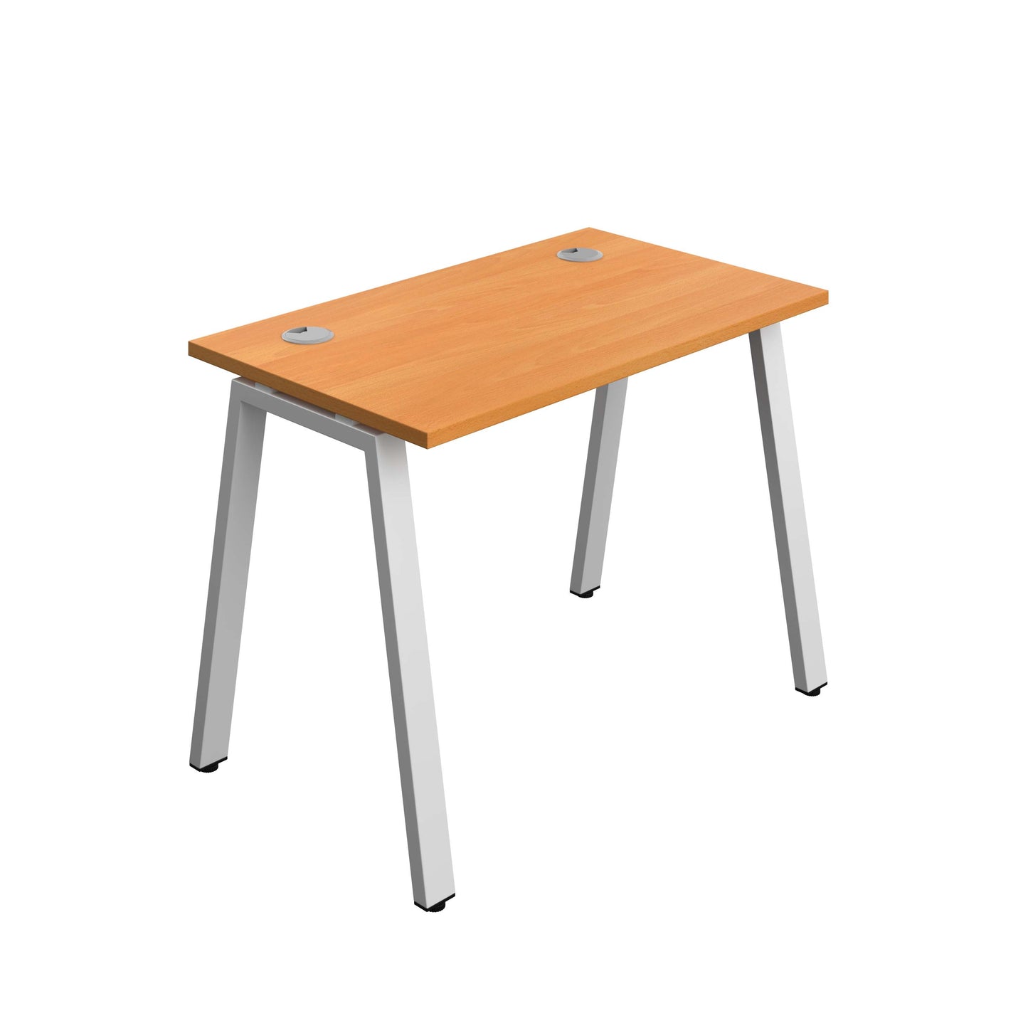 Synergy Bench with Cable Ports: 1 Person (FSC) : A-Frame Leg : 1000 | 600 | Beech/Silver