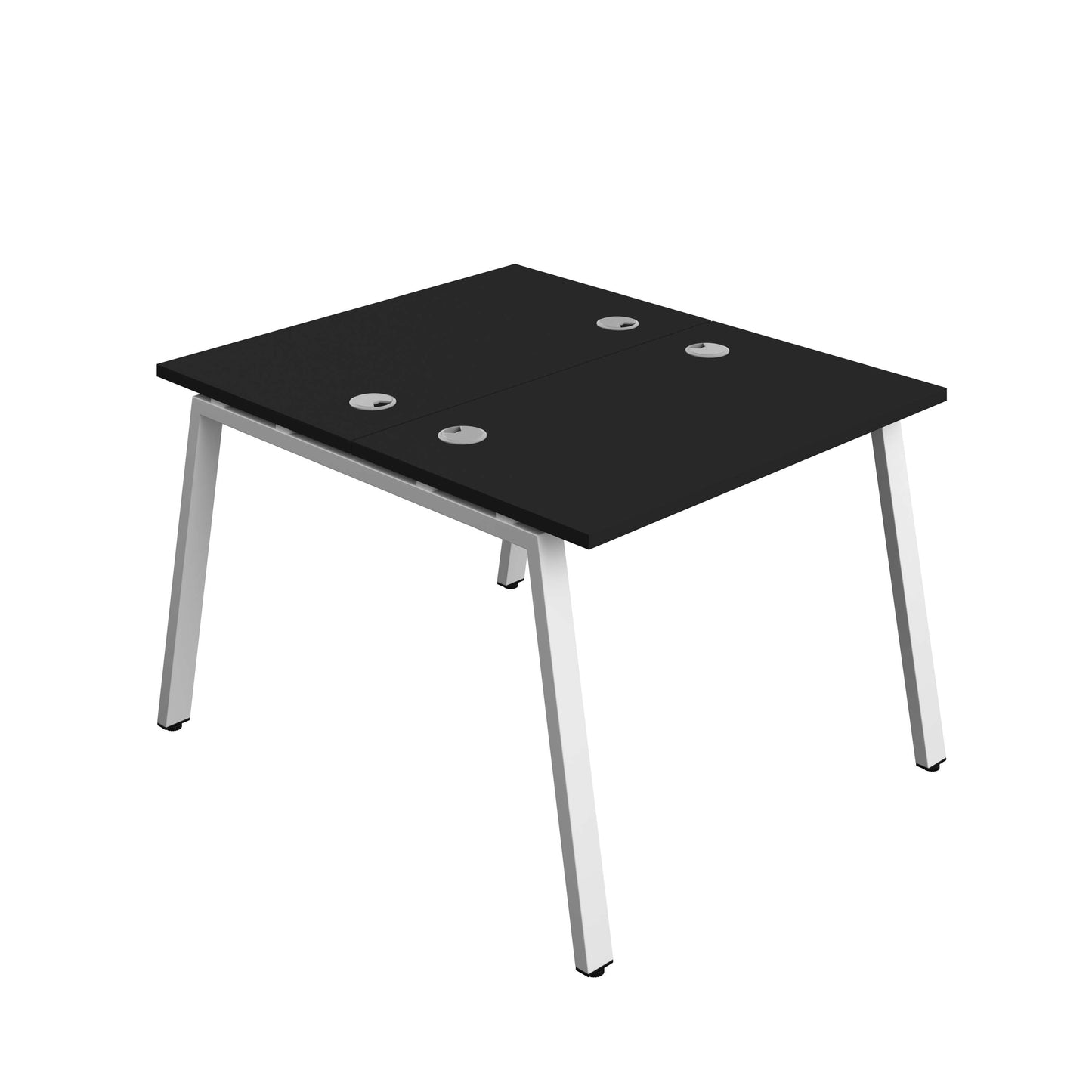 Synergy Bench with Cable Ports: 2 Person (FSC) : A-Frame Leg : 1000 | 600 | Black/White