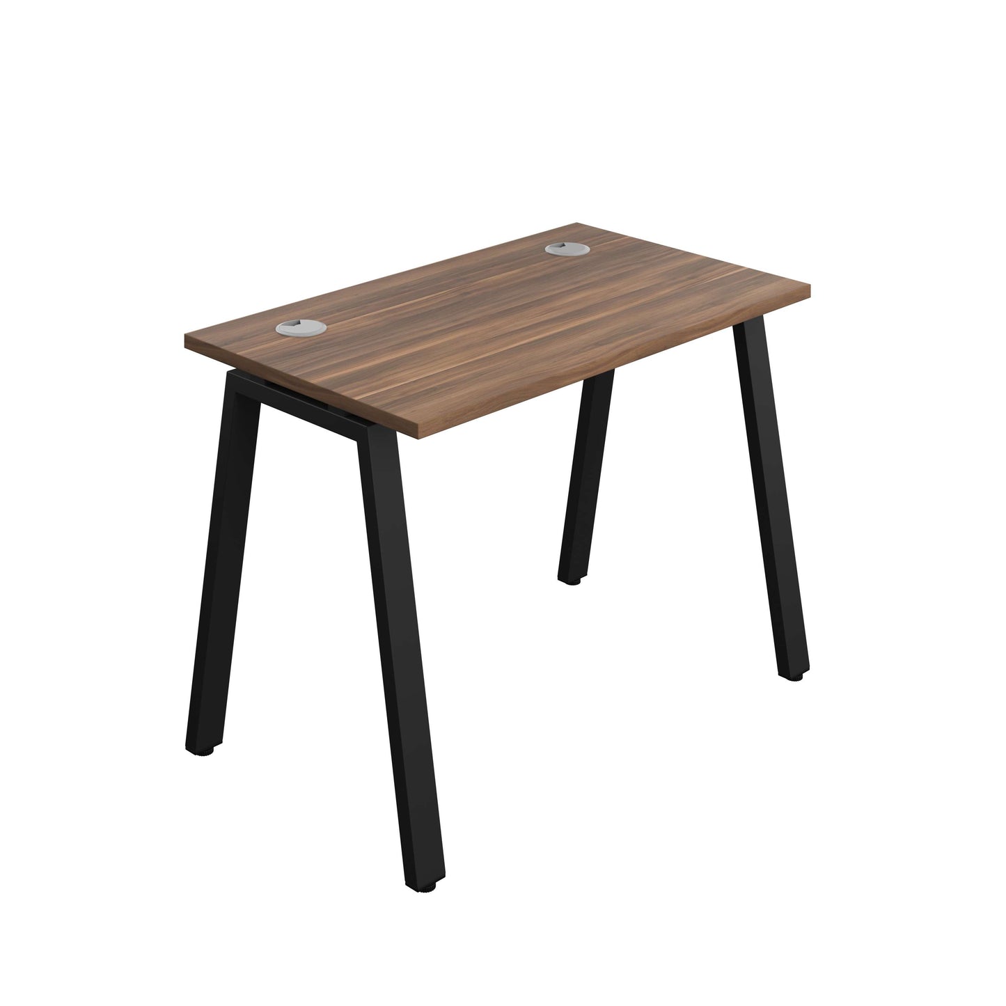 Synergy Bench with Cable Ports: 1 Person (FSC) : A-Frame Leg : 1000 | 600 | Dark Walnut/Black