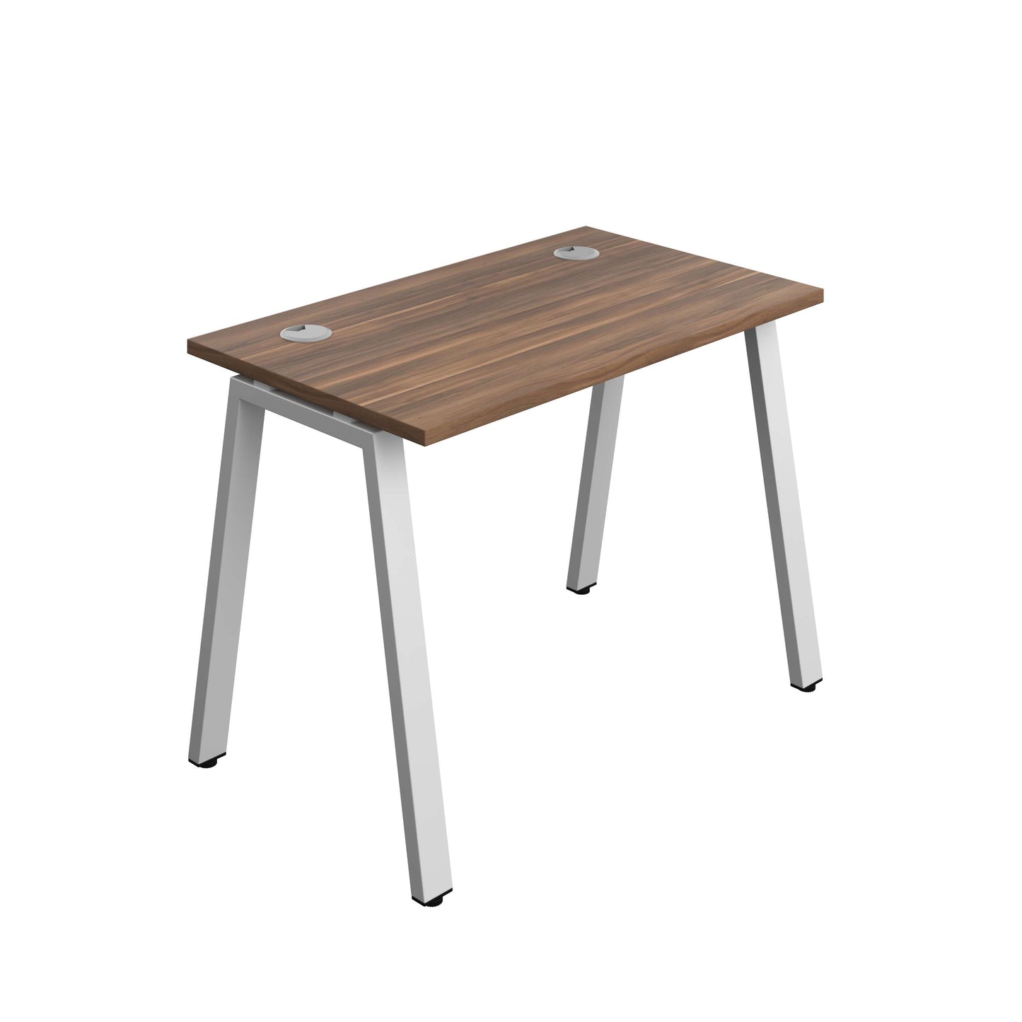 Synergy Bench with Cable Ports: 1 Person (FSC) : A-Frame Leg : 1000 | 600 | Dark Walnut/Silver