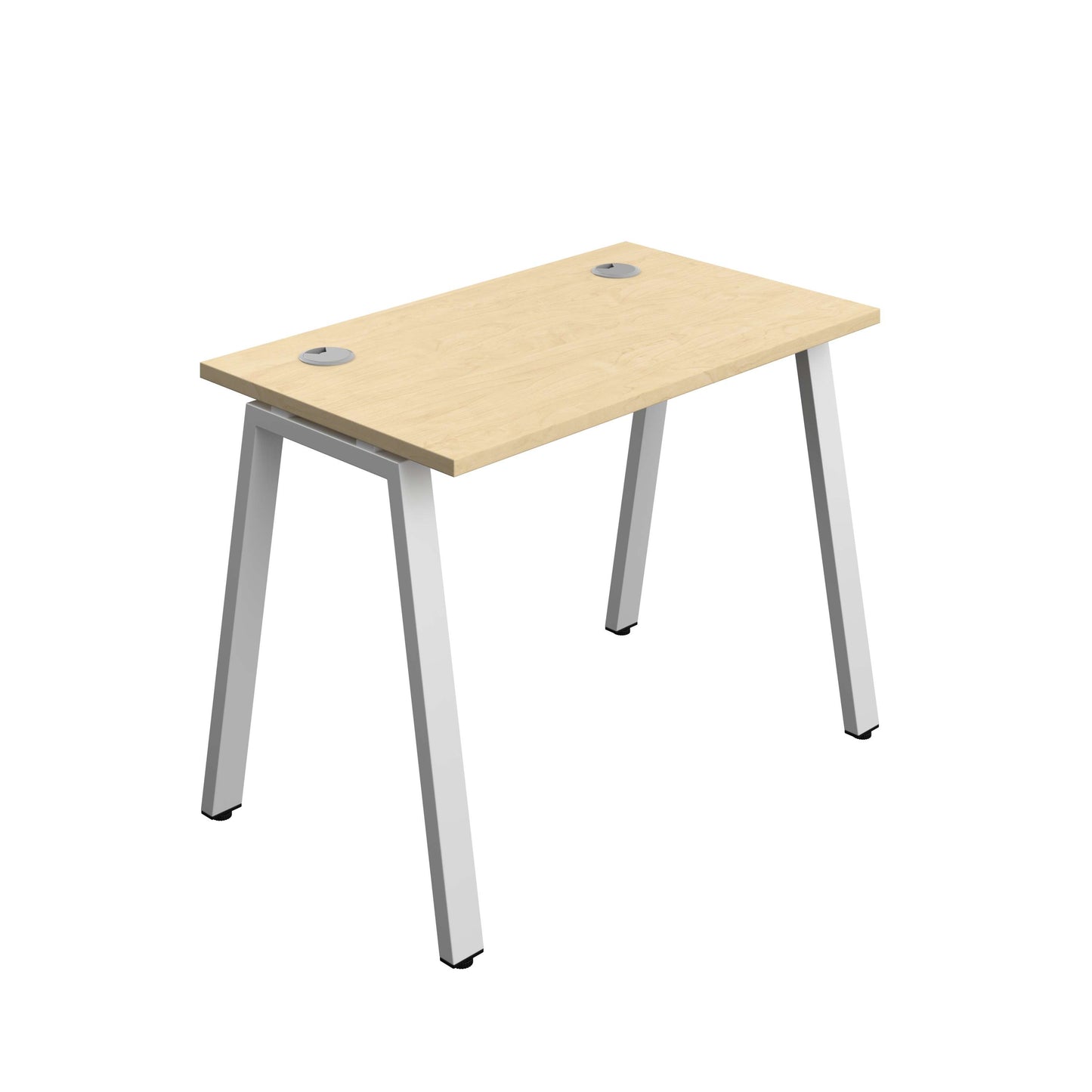 Synergy Bench with Cable Ports: 1 Person (FSC) : A-Frame Leg : 1000 | 600 | Maple/Silver