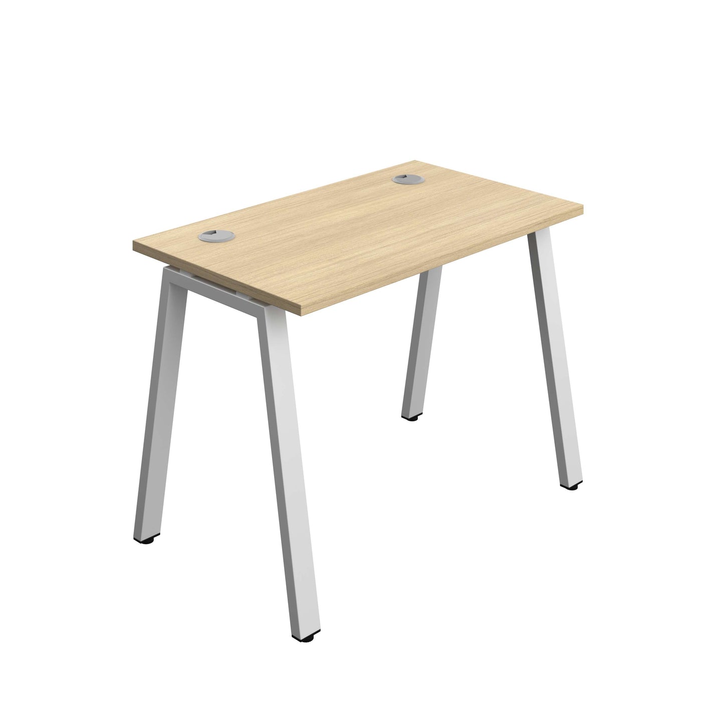 Synergy Bench with Cable Ports: 1 Person (FSC) : A-Frame Leg : 1000 | 600 | Nova Oak/Silver