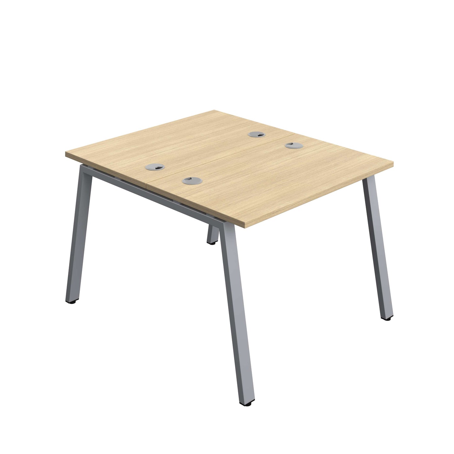 Synergy Bench with Cable Ports: 2 Person (FSC) : A-Frame Leg : 1000 | 600 | Nova Oak/Silver
