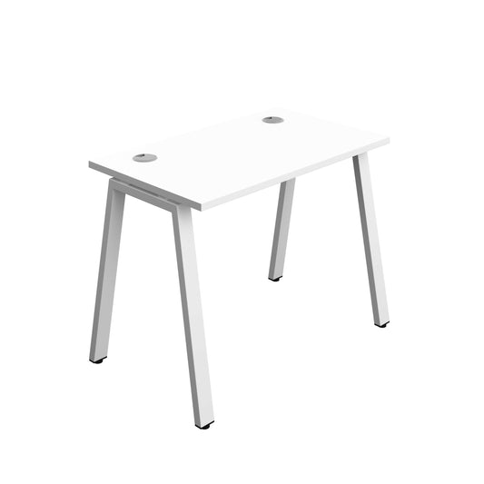 Synergy Bench with Cable Ports: 1 Person (FSC) : A-Frame Leg : 1000 | 600 | White/White